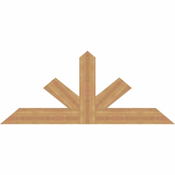 Ekena Millwork Saratoga Timber Gable Bracket, Western Red Cedar, 60"W x 25"H x 1 1/2"D x 5 1/2"F, 10/12 Pitch GBW060X25X0206SAR00SWR - main